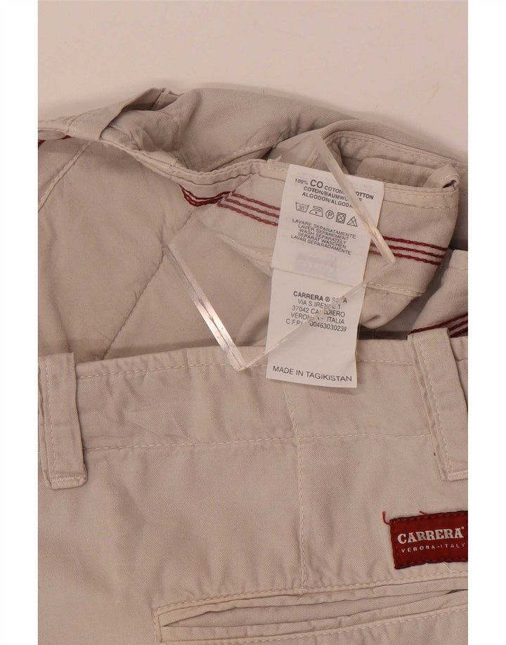Carrera Mens Chino Shorts W36 Grande Algodão Cinza