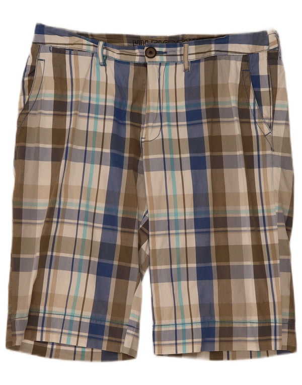 Tommy Hilfiger Mens Chino Shorts W34 Grande Algodão Xadrez Multicolorido
