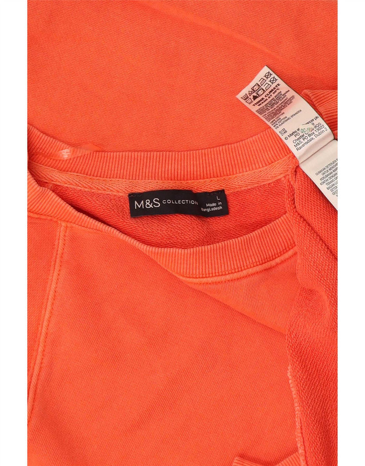 Suéter masculino Marks & Spencer grande algodão laranja