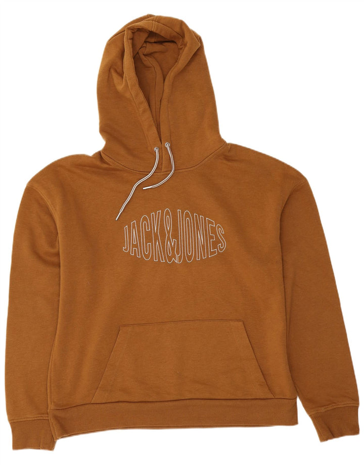 Jack & Jones moletom com capuz gráfico masculino 2XL marrom