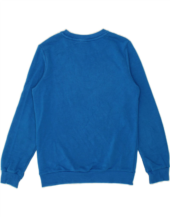 PUMA Boys Graphic Hoodie Jumper 11-12 Years Blue Cotton Vintage Puma and Second-Hand Puma from Messina Hembry 
