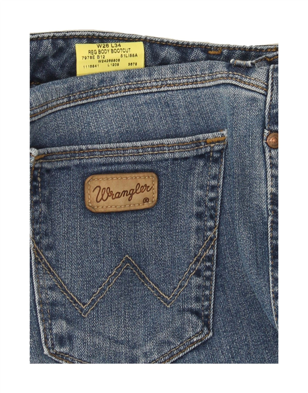 WRANGLER Womens Bootcut Jeans W28 L29 Blue Cotton Vintage Wrangler and Second-Hand Wrangler from Messina Hembry 