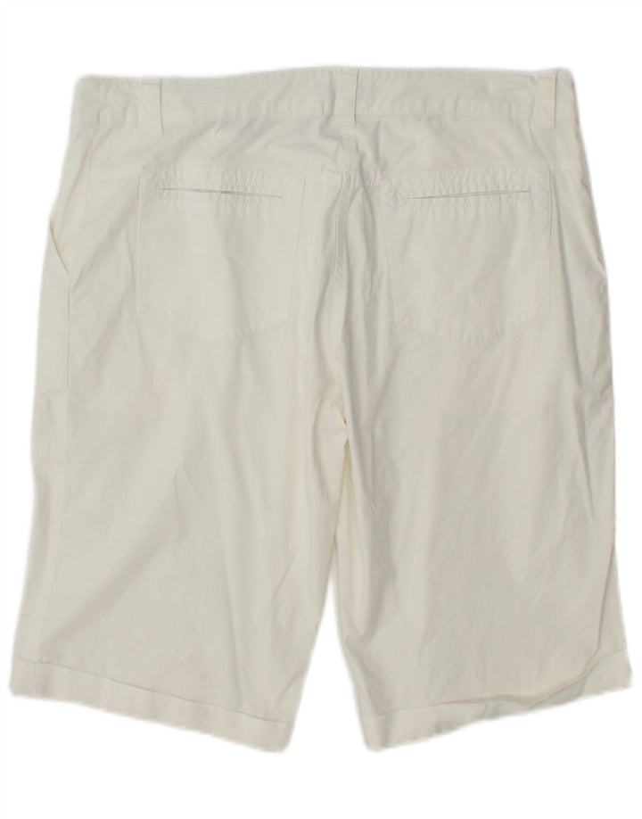 SERGIO TACCHINI Shorts Chino feminino IT 46 Grande W34 Algodão Branco