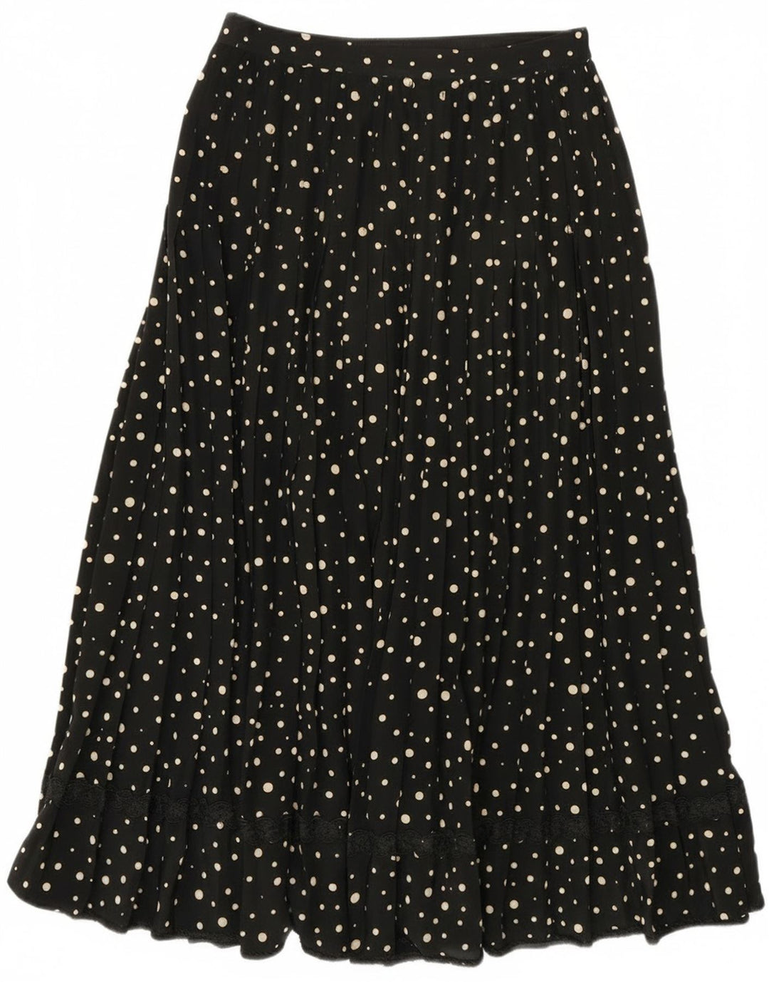 Saia vintage feminina linha A W28 médio preto manchado