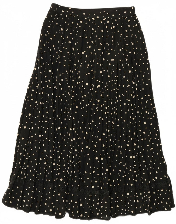 Saia vintage feminina linha A W28 médio preto manchado