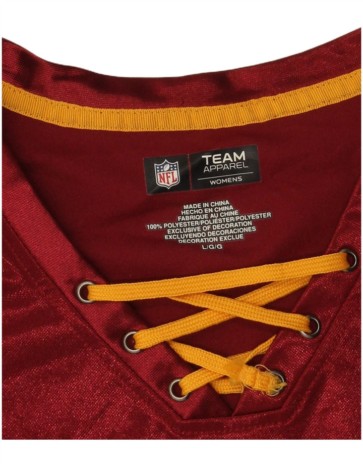 Camiseta feminina NFL Redskins com estampa gráfica UK 16 grande bloco colorido Borgonha