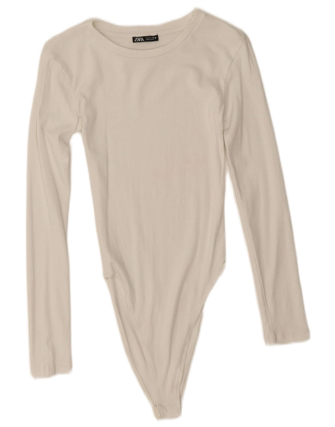 Macacão feminino de manga comprida Zara UK 8 pequeno off white