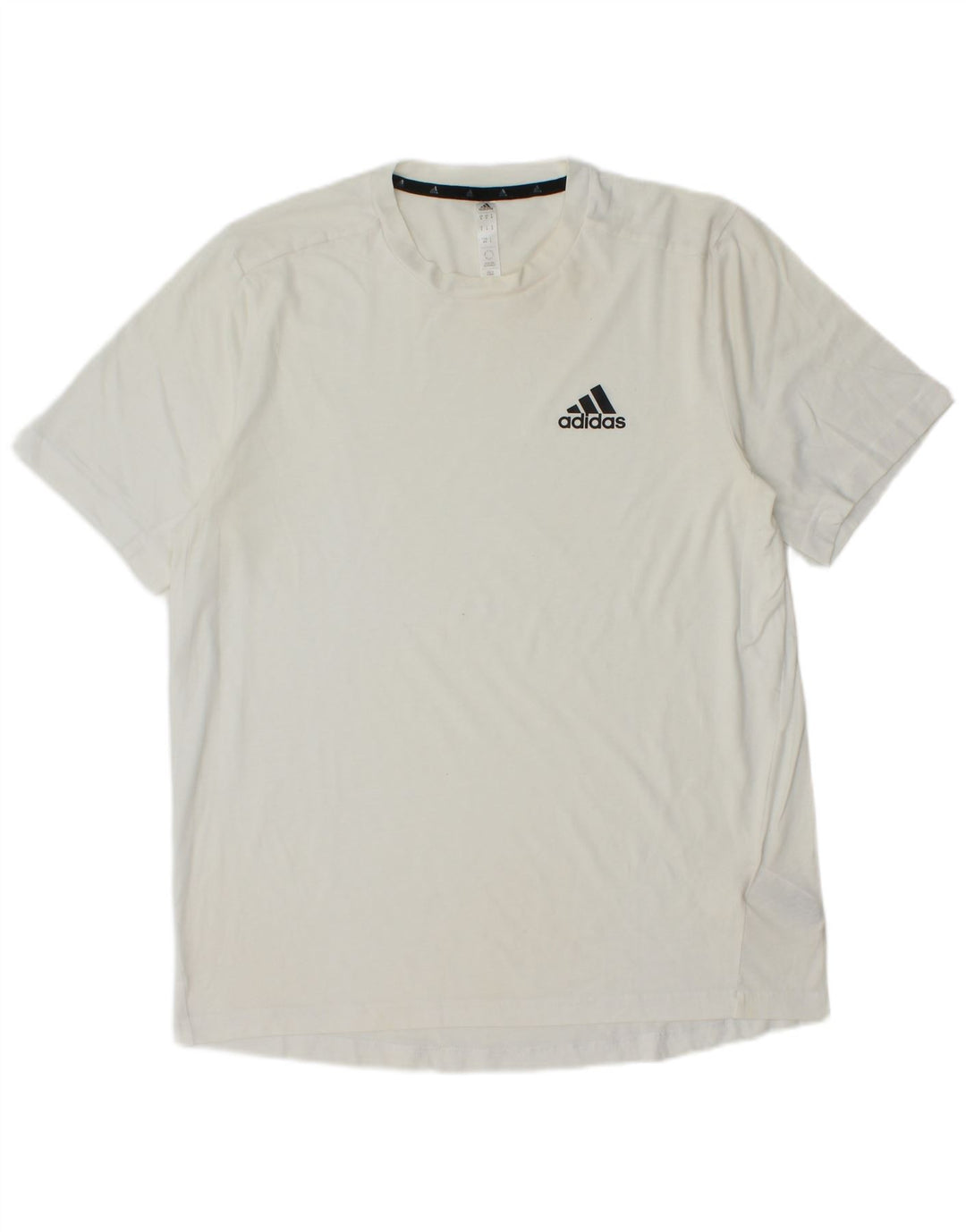 Adidas Mens Aeroready Camiseta Top Médio Poliéster Branco