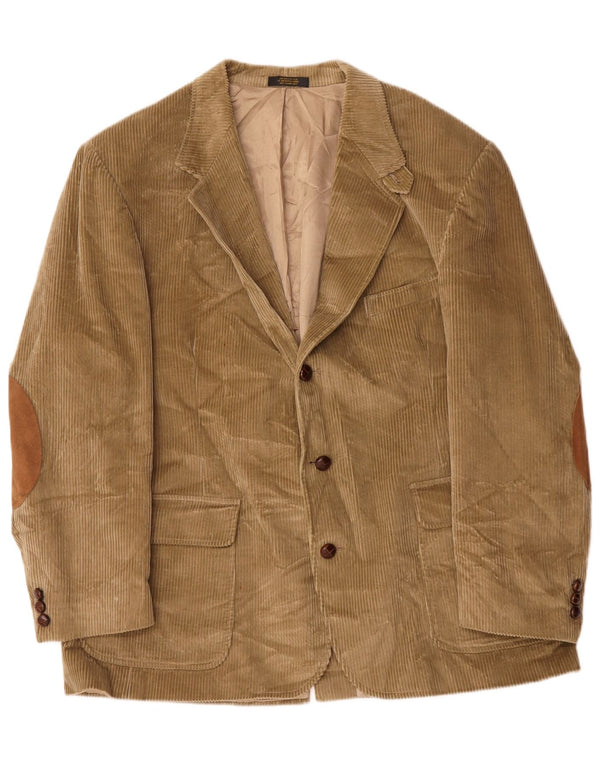 Orvis Jaqueta blazer masculina de veludo cotelê com 3 botões Reino Unido 42 XL cáqui