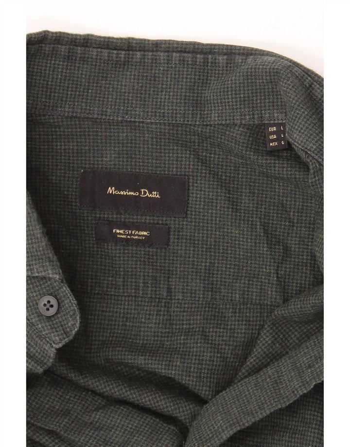Camisa masculina Massimo Dutti grande verde