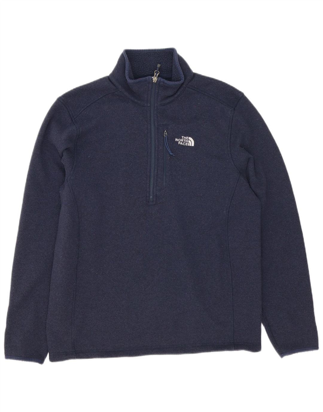 Suéter masculino The North Face com zíper e gola alta poliéster azul marinho médio