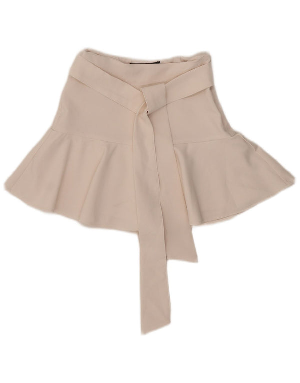 Zara Womens Skort XS W24 Poliéster Branco