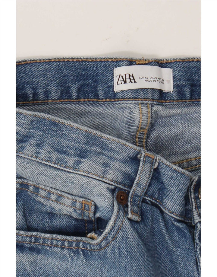 Calça jeans reta feminina Zara EU 40 médio W30 L33 azul