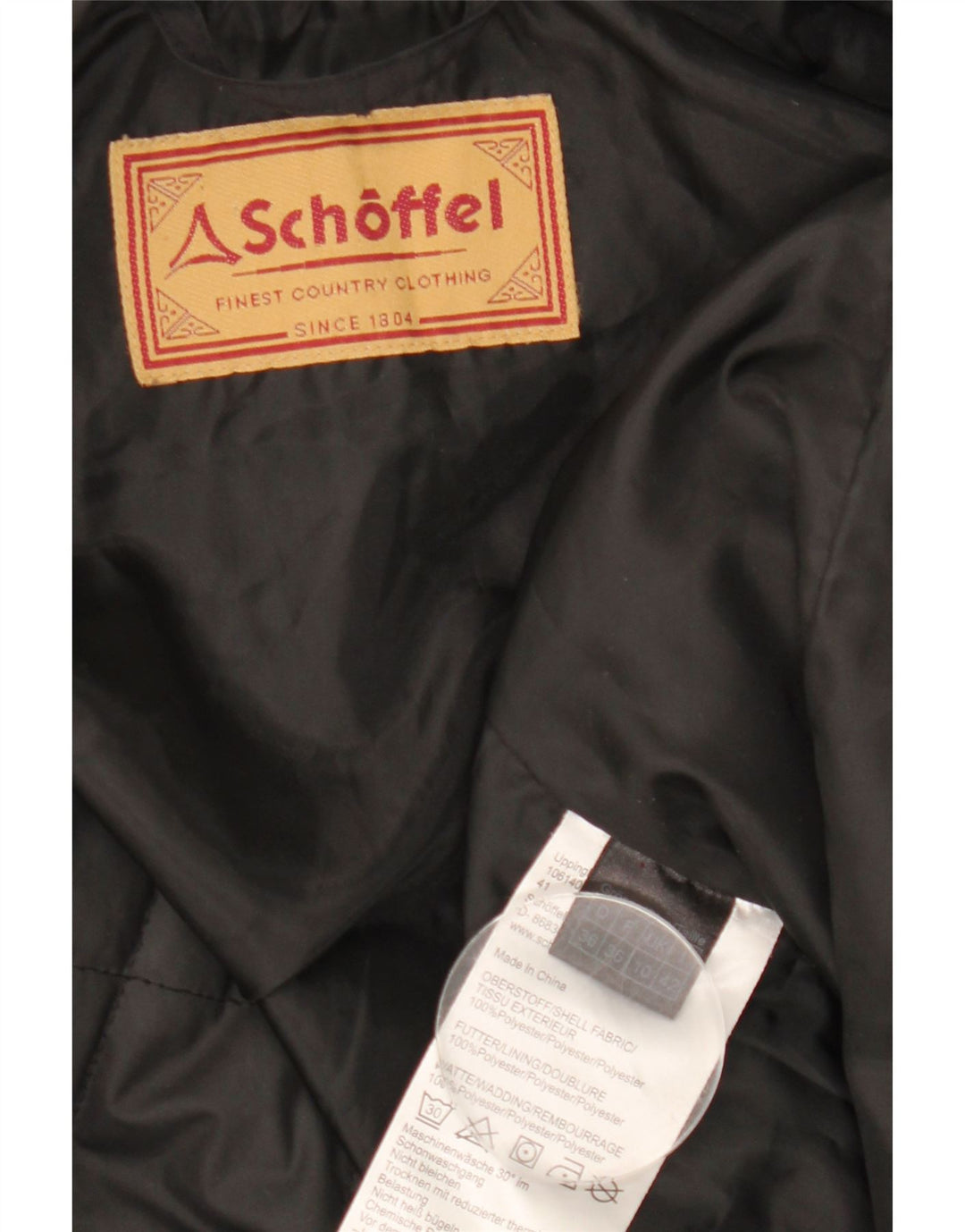 Jaqueta acolchoada superdimensionada feminina Schoffel UK 10 poliéster preto pequeno