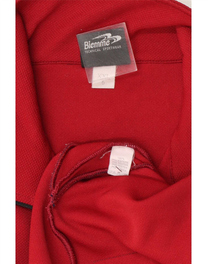 Biemme Mens Pulôver Treino Top Jacket 2XL Poliéster Vermelho