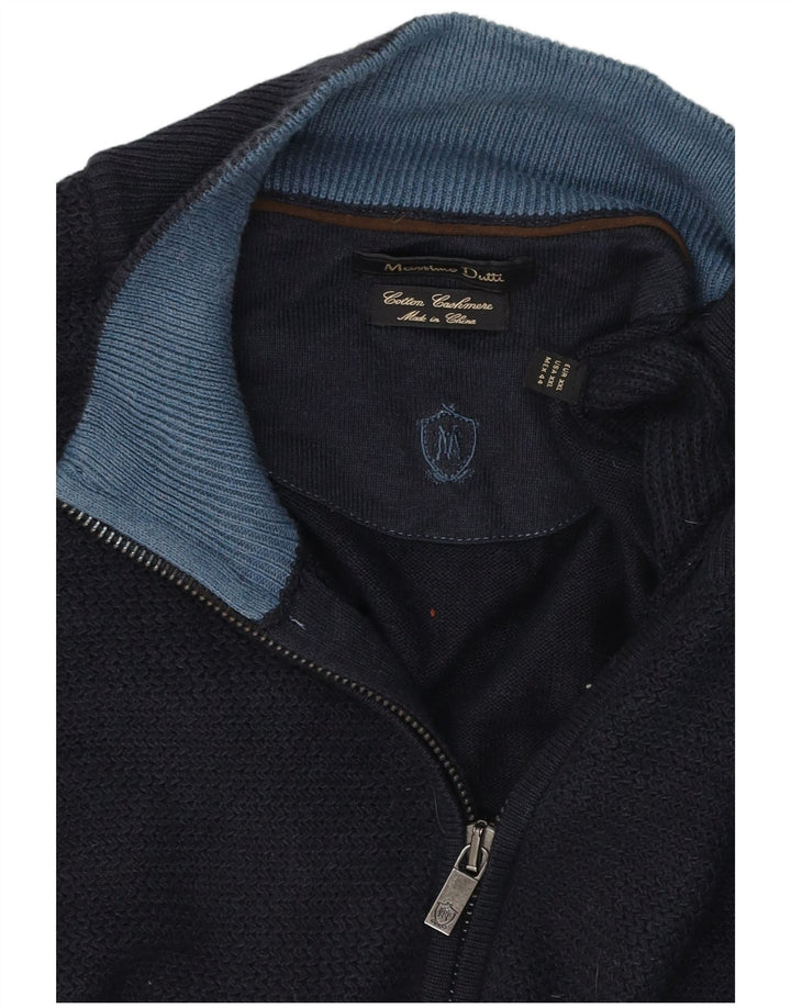 Jaqueta masculina de agasalho Massimo Dutti 2XL algodão azul marinho