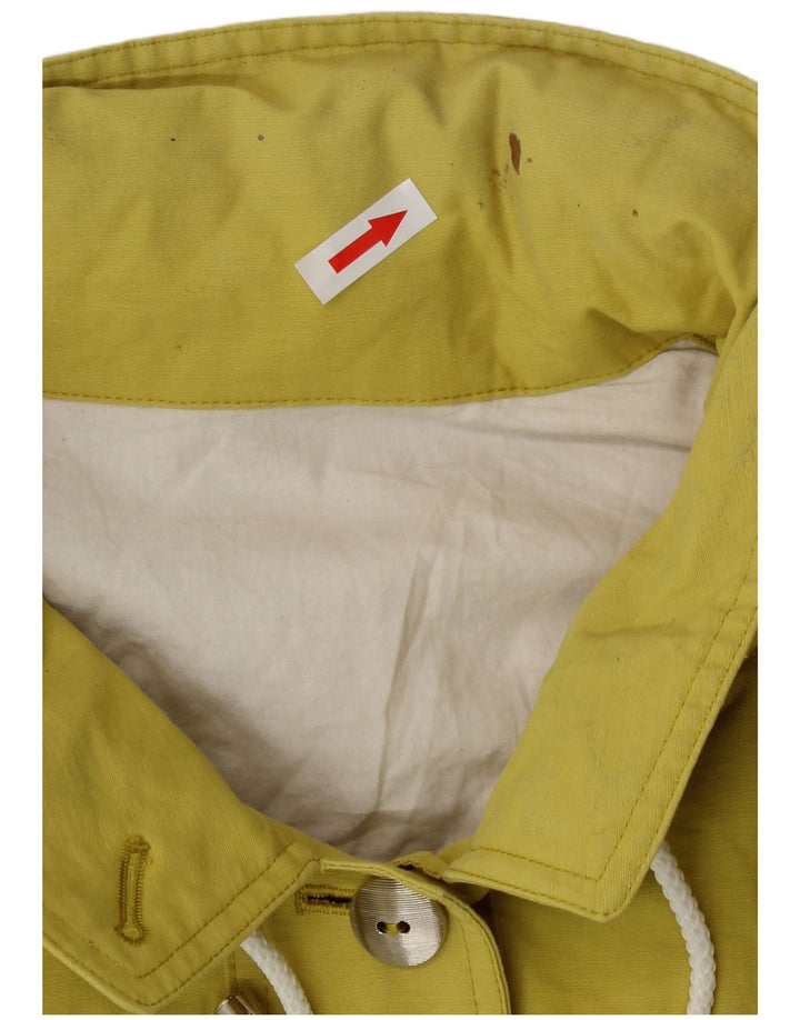 Jaqueta utilitária feminina vintage com capuz Reino Unido 16 grande amarelo
