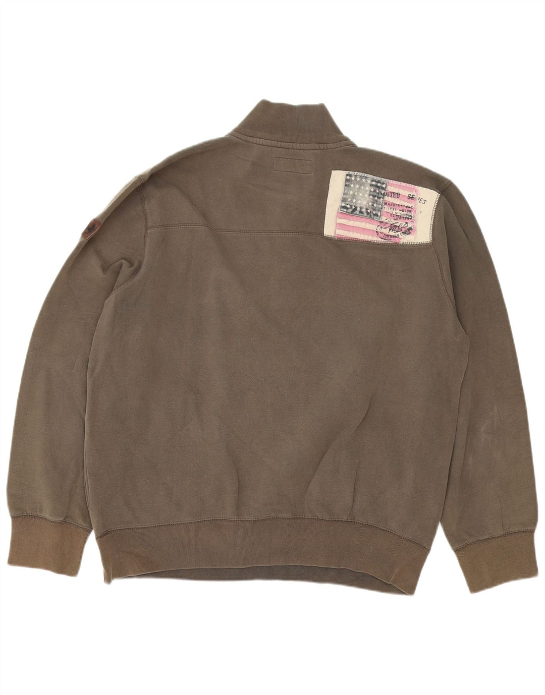 Suéter masculino Marks & Spencer com gola e botão gráfico 2XL algodão marrom