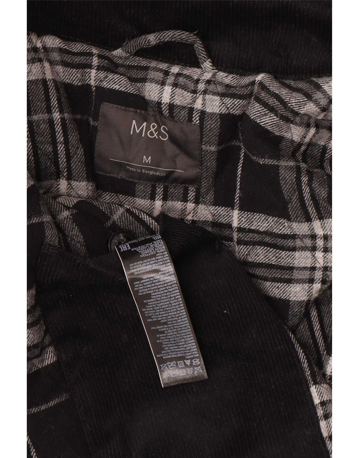 Jaqueta masculina de algodão encerado Marks & Spencer Reino Unido 38 marrom médio