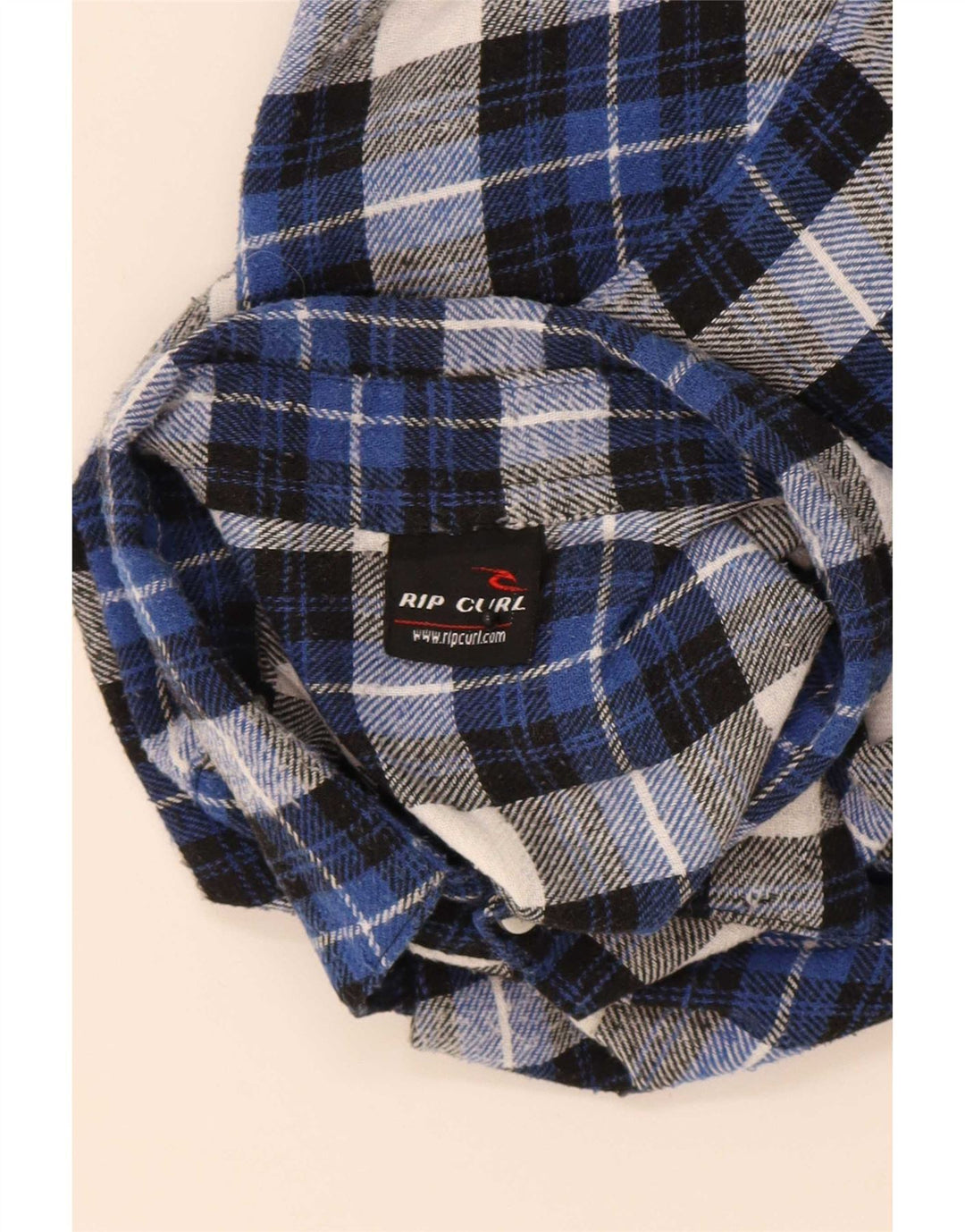 Camisa masculina de flanela Rip Curl grande xadrez azul