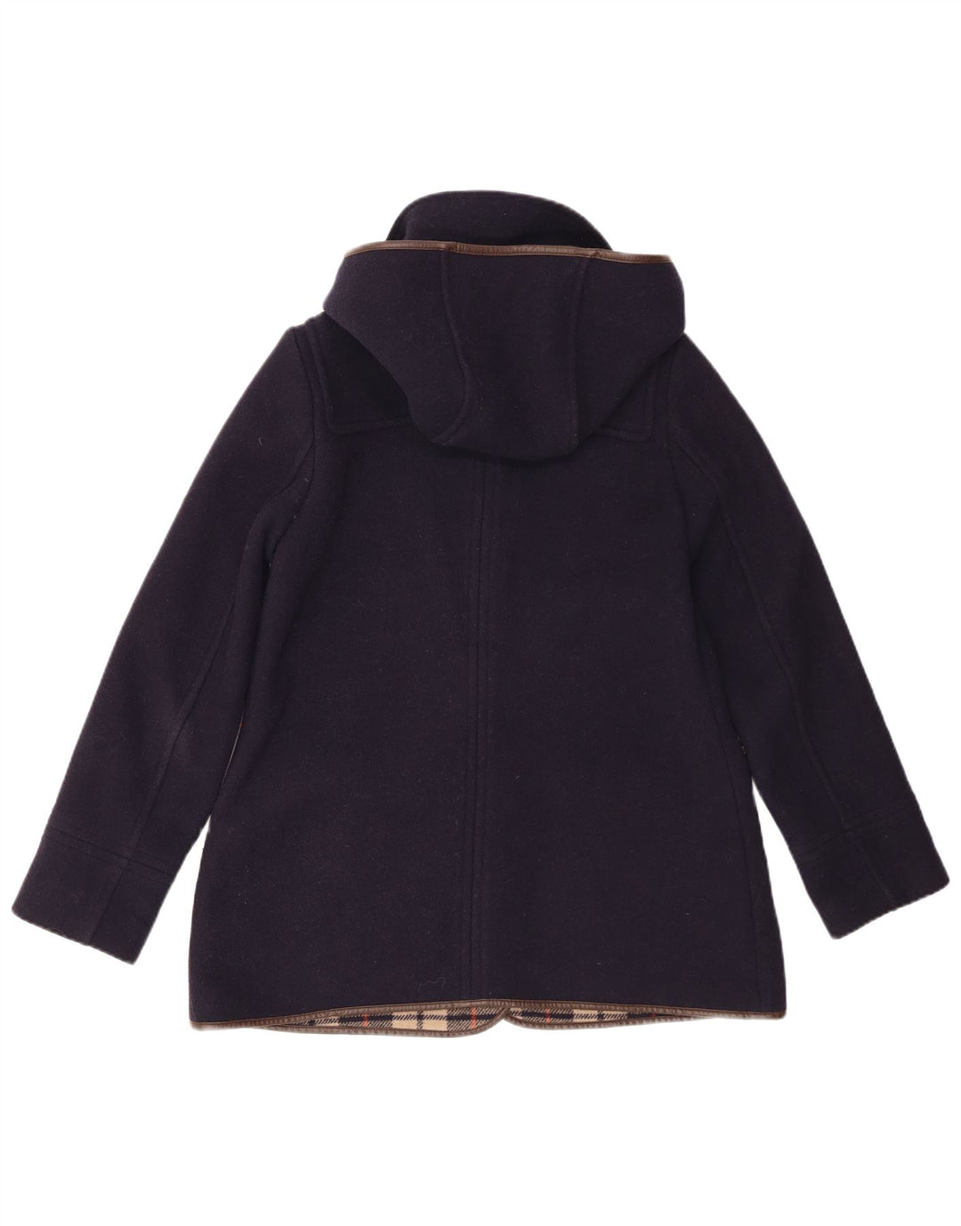 Sobretudo feminino Joules com capuz UK 12 poliéster azul marinho médio