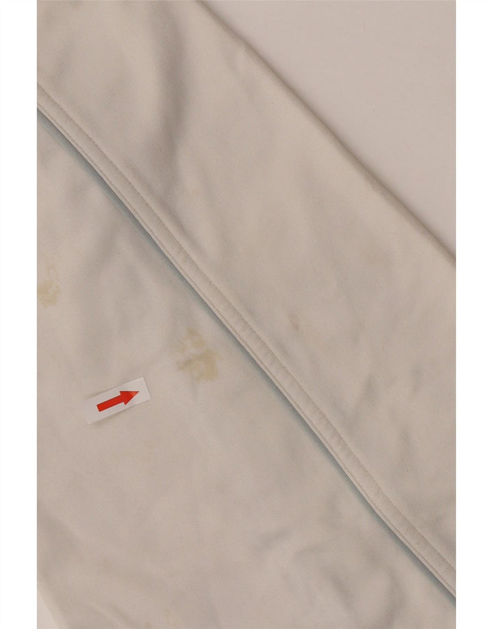 ADIDAS Mens Tracksuit Top Jacket UK 42/44 Grande Poliéster Branco