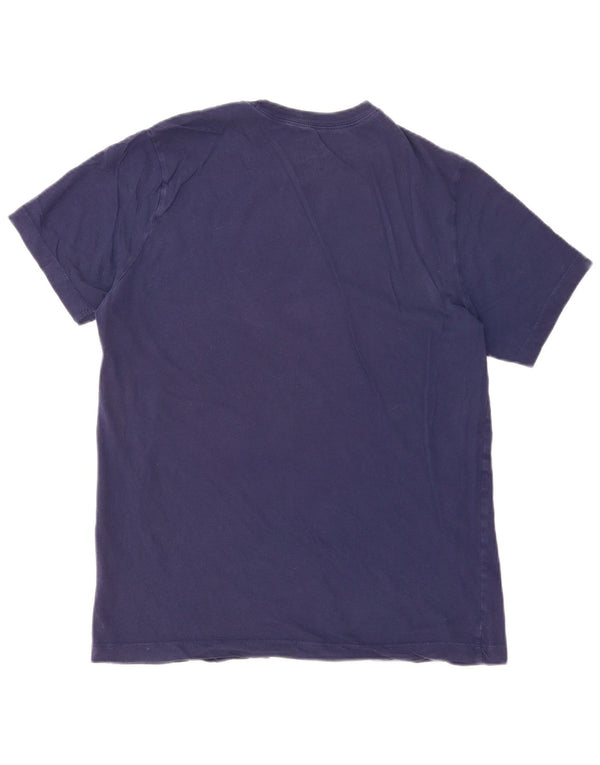 Camiseta Nike masculina gráfica Top médio algodão azul marinho