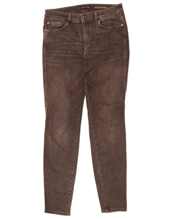 Jeans skinny de cintura média Massimo Dutti feminino EU 40 médio W30 L30 cinza