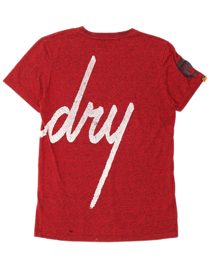 Camiseta masculina gráfica SUPERDRY Top médio algodão vermelho