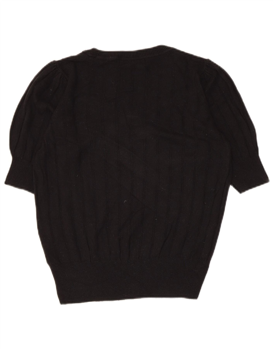 Suéter feminino Marks & Spencer com gola canoa Reino Unido 10 pequeno preto