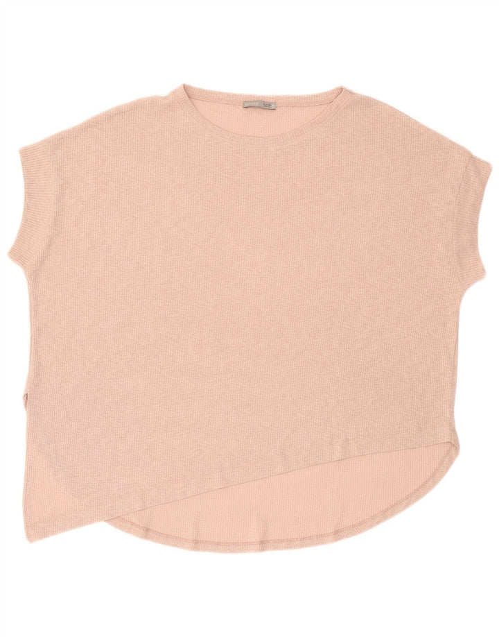 Zara blusa feminina oversized top rosa médio