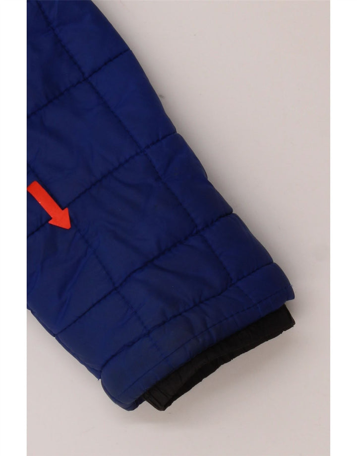 Jaqueta acolchoada com capuz feminina Superdry UK 10 nylon azul pequeno
