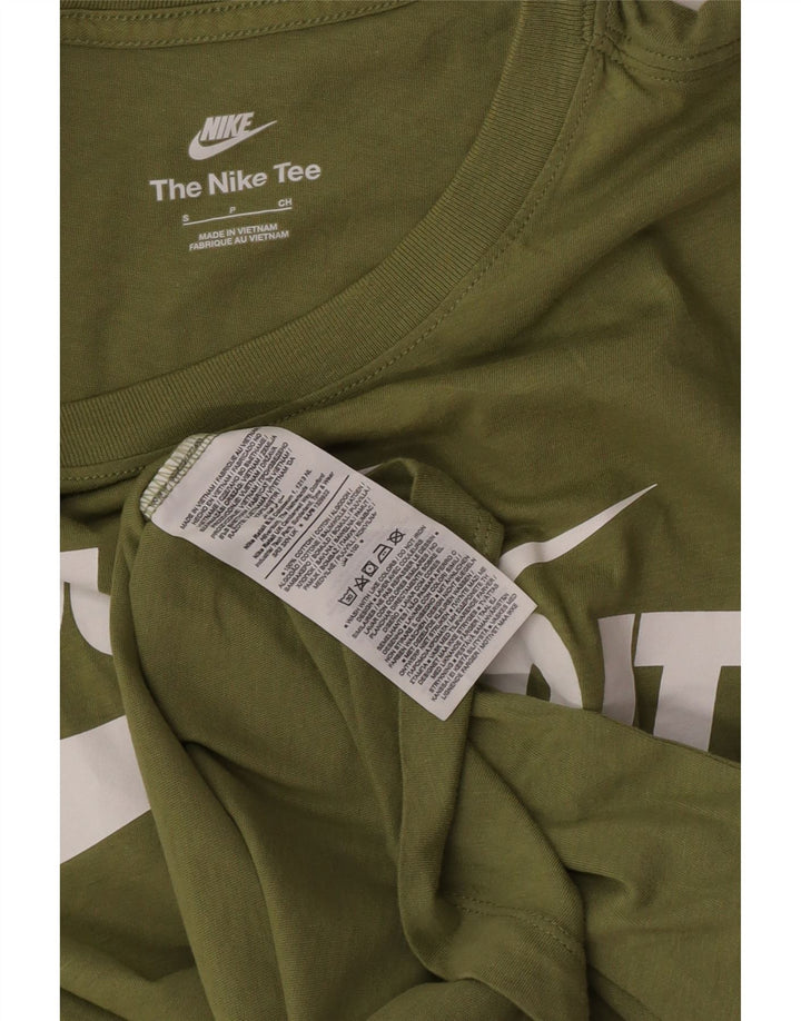Camiseta Nike masculina gráfica Top pequeno algodão verde
