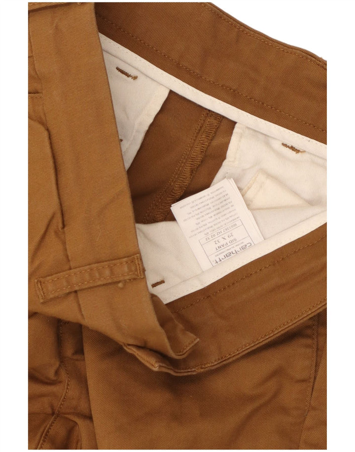 Calça Carhartt masculina Sid Slim Chino W29 L32 algodão bege