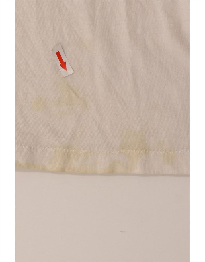 Camiseta feminina French Connection grande algodão colorblock branco