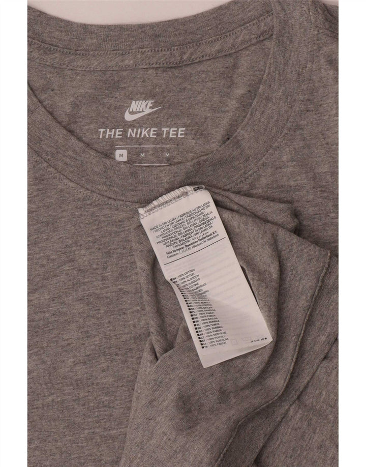 Camiseta masculina Nike Top cinza médio manchado de algodão