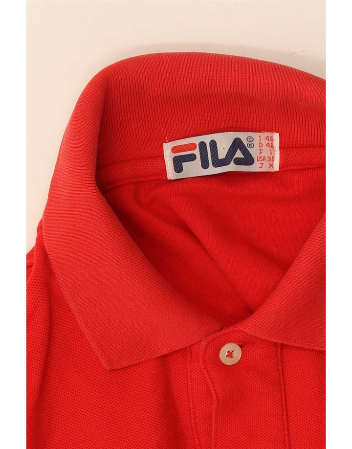 Camisa polo masculina Fila manga comprida IT 46 pequena vermelha