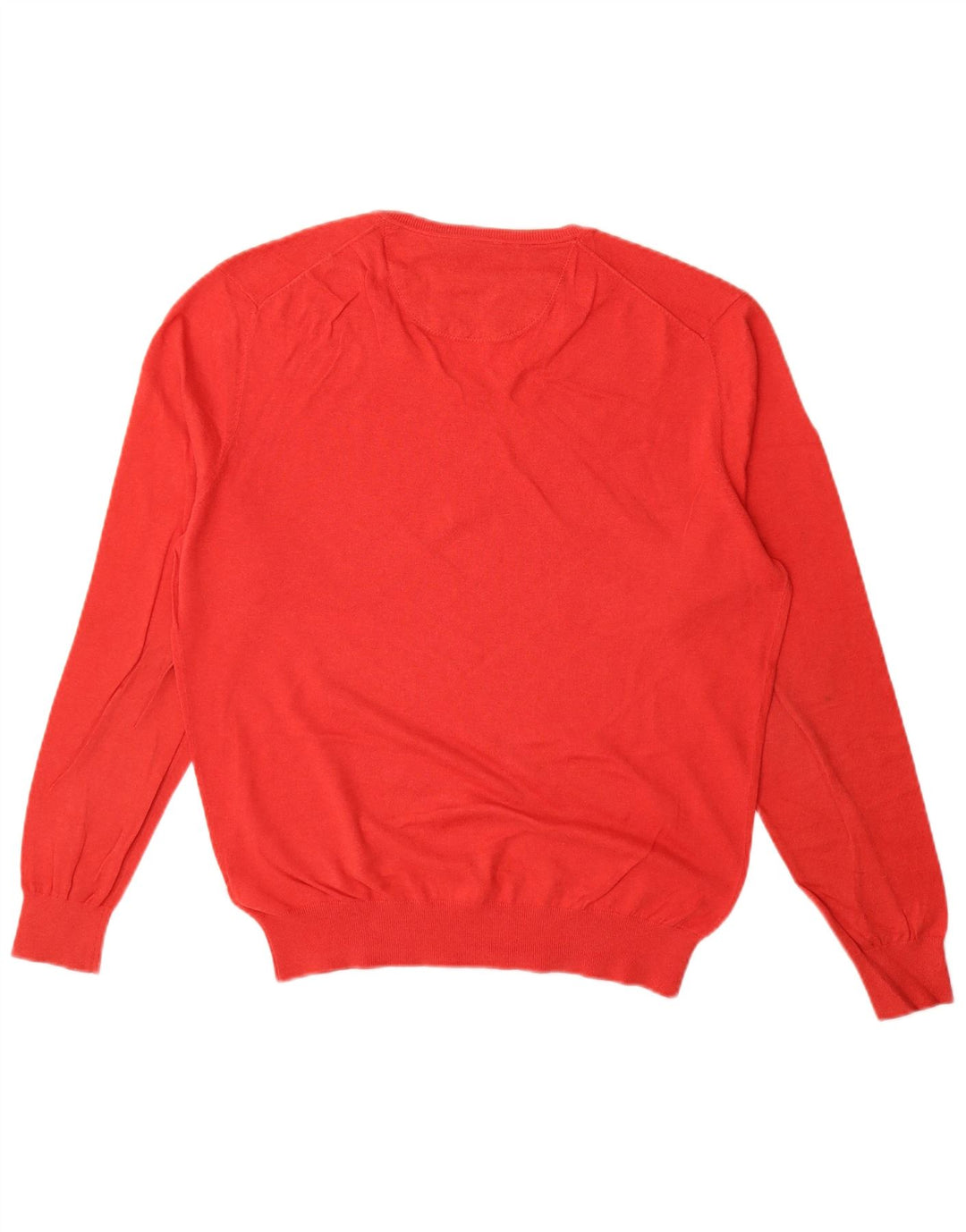 Suéter masculino MASSIMO DUTTI com decote em V, caxemira vermelha grande