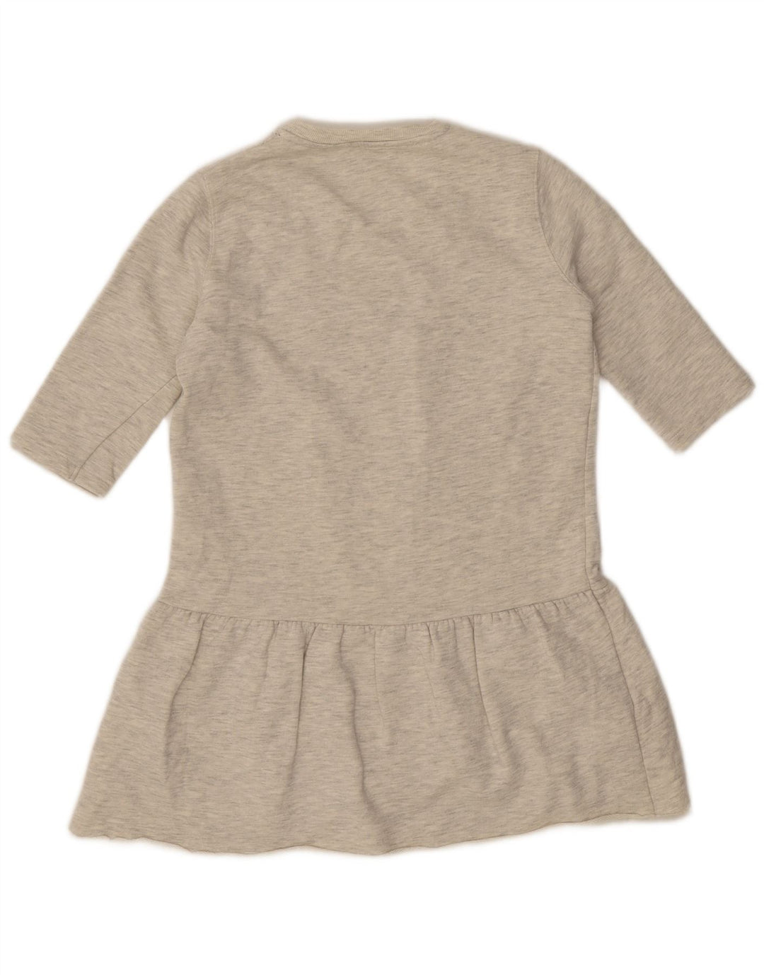 Vestido túnica feminino Zara UK 10 pequeno poliéster manchado cinza