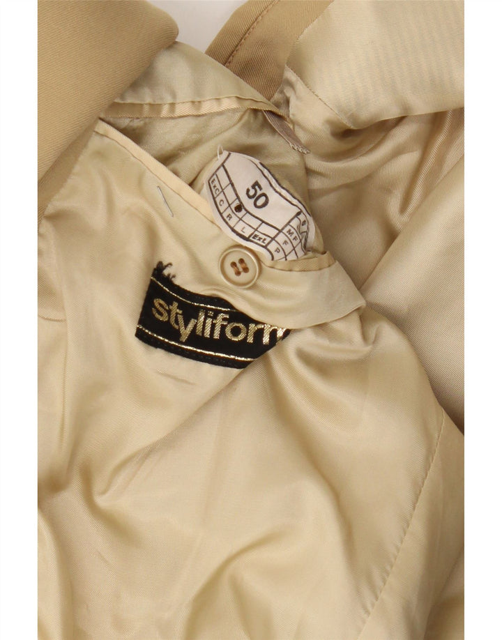 Jaqueta blazer masculina vintage com 2 botões IT 50 grande bege
