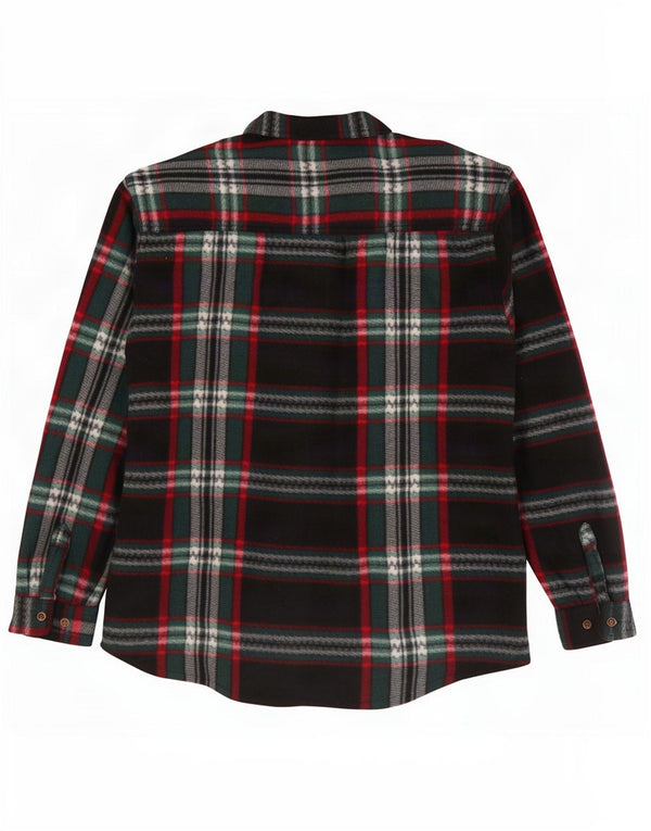 Vintage Mens Fleece Shirt XL Multicoloured Check Polyester