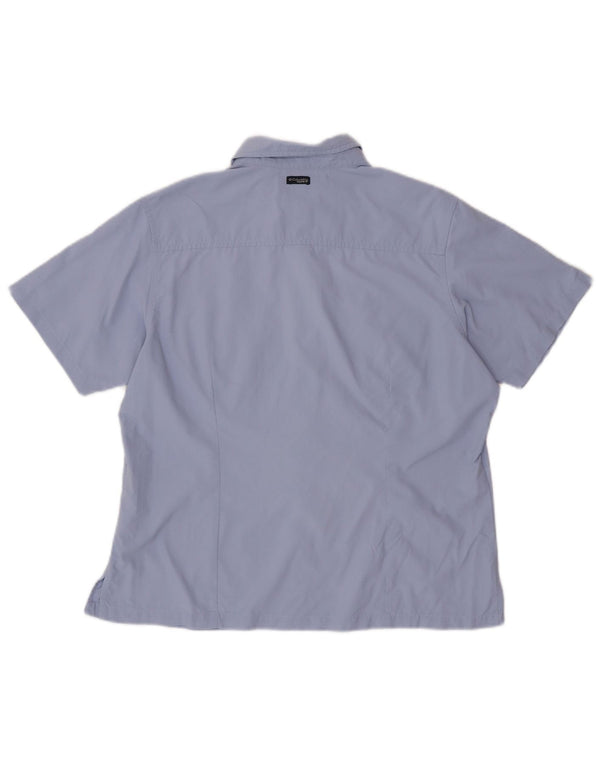Camisa feminina de manga curta COLUMBIA UK 18 XL roxo nylon