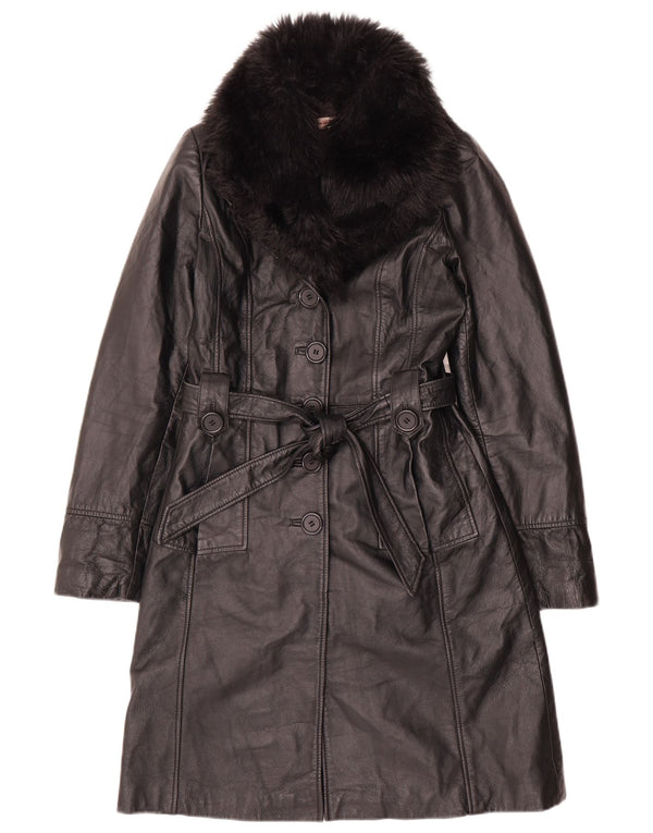 Casaco de couro feminino Orsay UK 10 pequeno preto