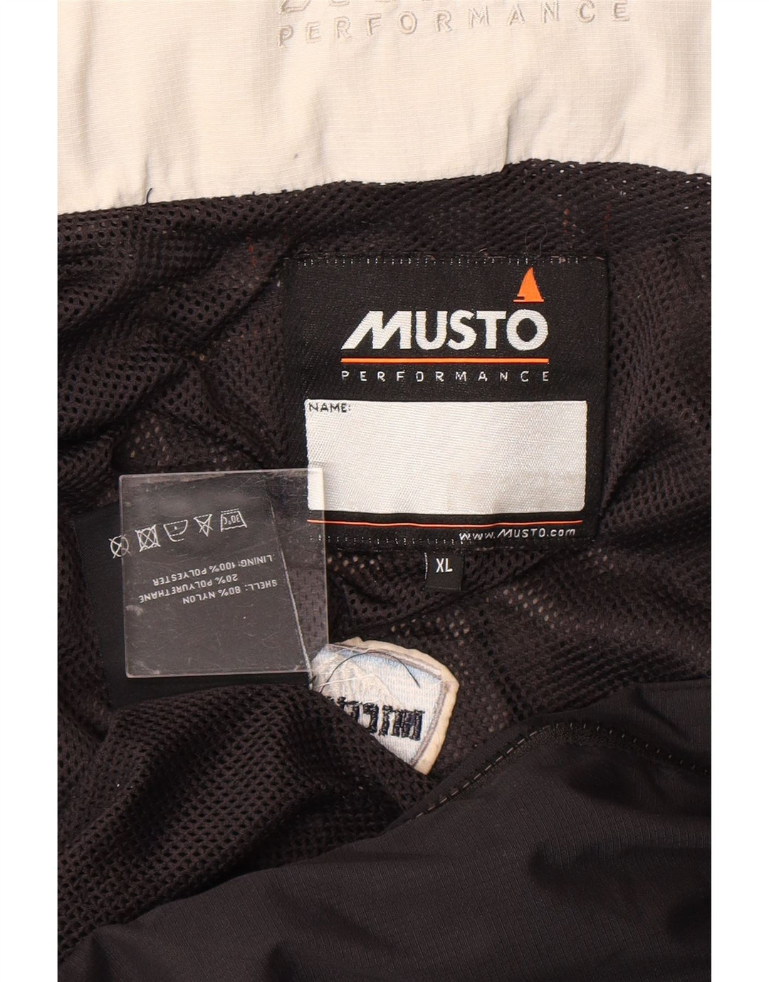 Jaqueta de chuva masculina Musto Reino Unido 42 XL preto nylon