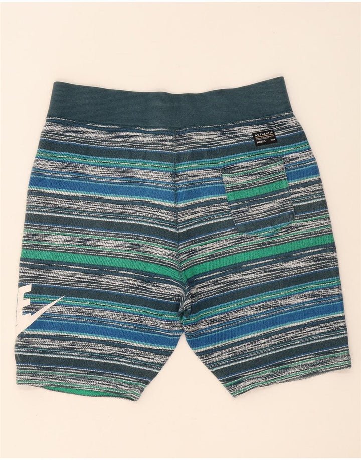 Shorts esportivos masculinos Nike grandes de algodão listrado multicolorido