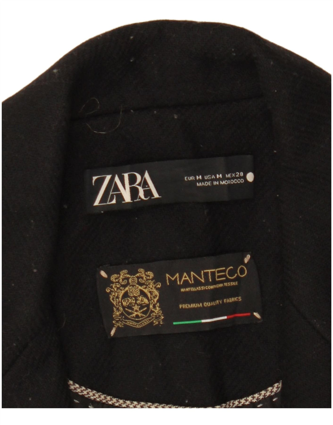 Sobretudo feminino Zara Manteco UK 12 médio preto