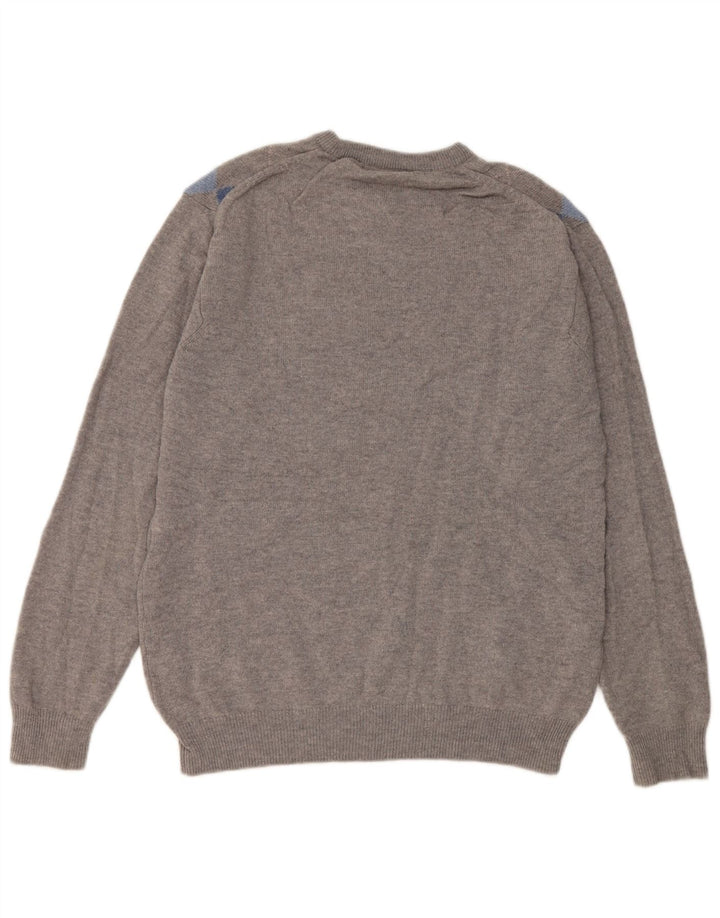 Suéter masculino Marks & Spencer com gola redonda Reino Unido 38/40 cinza médio