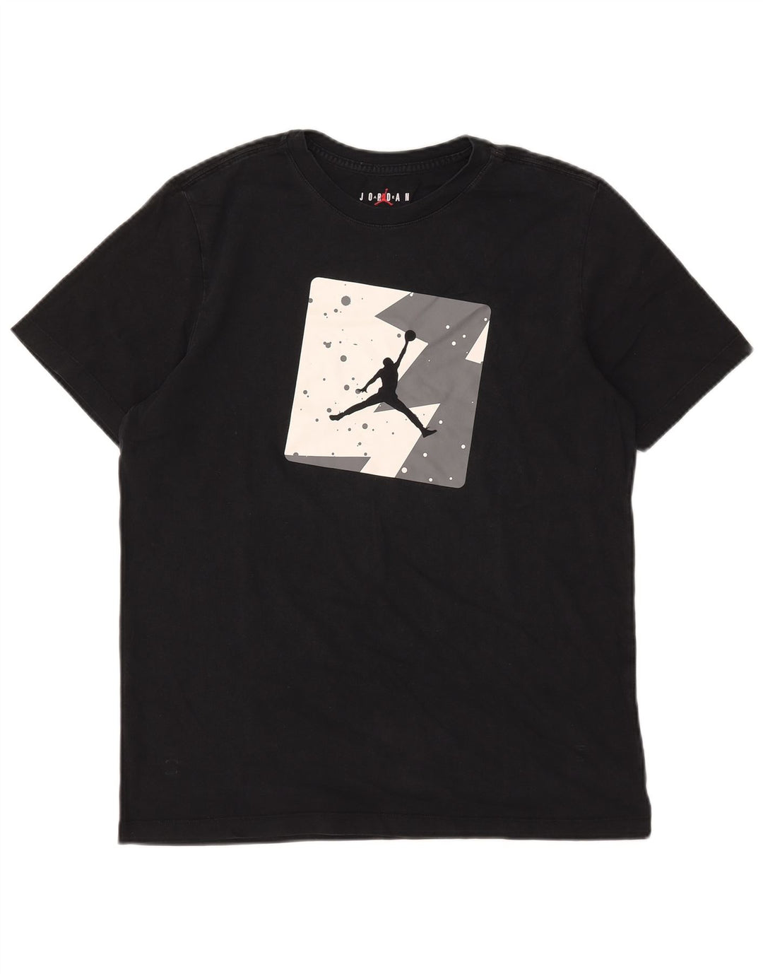 Camiseta masculina Jordan com estampa gráfica grande de algodão preto