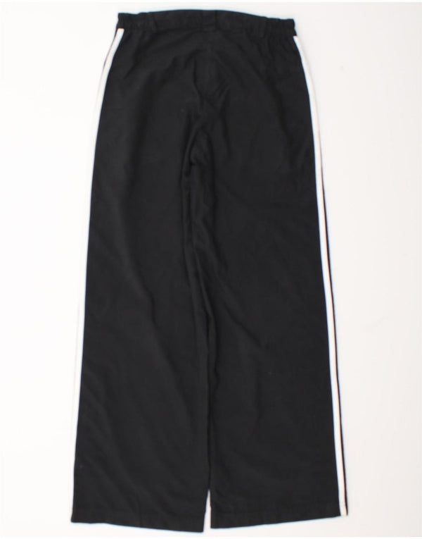 Adidas Mens Wide Leg Calça Casual UK 8 Pequeno W27 L30 Poliéster Preto