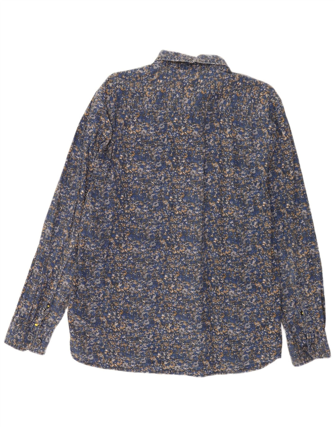 Camisa masculina Camel Active grande algodão floral azul marinho